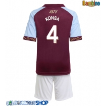 Maglie da calcio Aston Villa Ezri Konsa #4 Prima Maglia Bambino 2025-26 Manica Corta (+ Pantaloni corti)